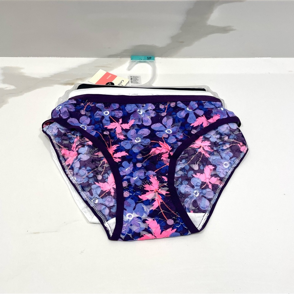 🟠5/$25 NEW George 3-Pack Lace Bikini Underwear (size S, M, L & XL)
